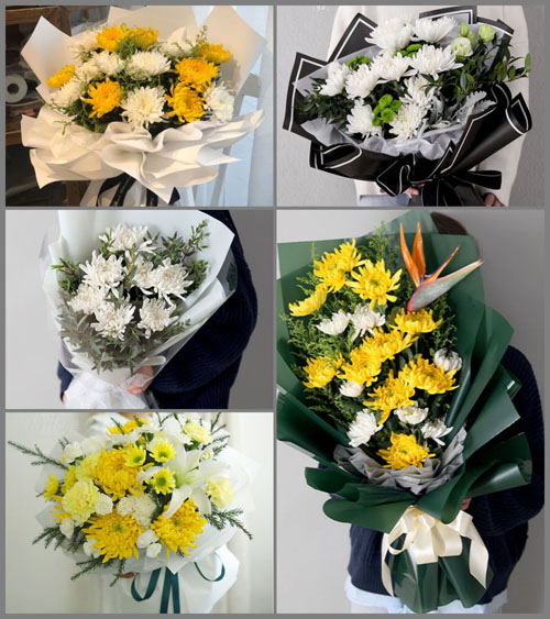 贵州六盘水盘县响水镇上汤章村白事花束代送